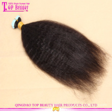 Cinta de trama de la piel de alta calidad remy extensiones de cabello lacio rizado barato brasileño virginal de la cinta de pelo